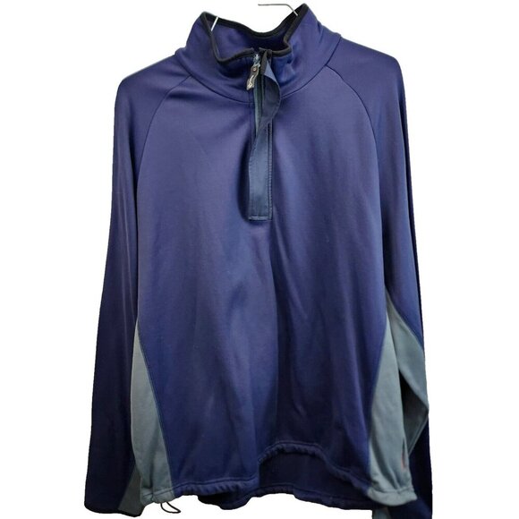 Stormtech Performance Mens Top Large Blue 1/4 Zip Pullover Long Sleeve Active - Picture 1 of 7